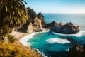 McWay Falls at sunset, Big Sur, California, USA Royalty Free Stock Photo