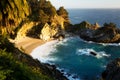 McWay Waterfalls at Beautiful Sunset, Road Number 1, California