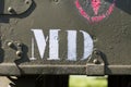 MD on army car Royalty Free Stock Photo