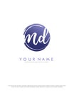 MD initial square logo template vector. A logo design for company and identity business