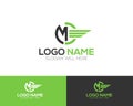 MD Letter Logo Template online store vectors illustration Royalty Free Stock Photo