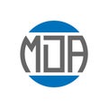 MDA letter logo design on white background. MDA creative initials circle logo concept. MDA letter design Royalty Free Stock Photo