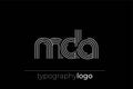MDA modern geometric typography logo Royalty Free Stock Photo
