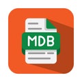 Mdb document database flat icons. file type, format, extension files symbol. suitable for data visualization Royalty Free Stock Photo