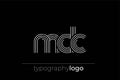 MDC modern geometric typography logo Royalty Free Stock Photo