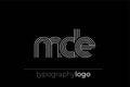 MDE modern geometric typography logo Royalty Free Stock Photo