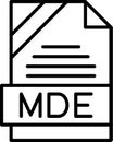 MDE Outline Vector Icon Royalty Free Stock Photo