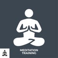 Mdeitation Training Glyph Vector Icon. Royalty Free Stock Photo