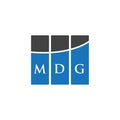 MDG letter logo design on WHITE background. MDG creative initials letter logo concept. MDG letter design Royalty Free Stock Photo
