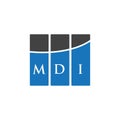 MDI letter logo design on WHITE background. MDI creative initials letter logo concept. MDI letter design