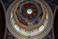 Mdina Cathedral dome ceiling, Malta.