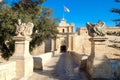 Mdina city gate. Old fortress. Malta