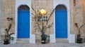 Mdina Glass blue doors in Malta