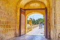 Leaving the Mdina Fortress, Malta