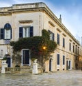 Mdina, Malta: medieval townhouse at Bastion Square