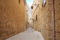 Mdina the old town with cobblestone streets, lanterns, peeled buildings, in Malta. Perfect destination for vacation and tourism. Royalty Free Stock Photo