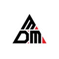 MDM triangle letter logo design with triangle shape. MDM triangle logo design monogram. MDM triangle vector logo template with red Royalty Free Stock Photo