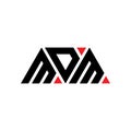 MDM triangle letter logo design with triangle shape. MDM triangle logo design monogram. MDM triangle vector logo template with red Royalty Free Stock Photo