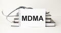 MDMA acronym word on paper. Medical concept photo