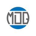 MDQ letter logo design on white background. MDQ creative initials circle logo concept. MDQ letter design Royalty Free Stock Photo