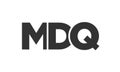 MDQ logo design template with strong and modern bold text. Initial based vector logotype featuring simple and minimal typography. Royalty Free Stock Photo