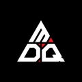 MDQ triangle letter logo design with triangle shape. MDQ triangle logo design monogram. MDQ triangle vector logo template with red Royalty Free Stock Photo