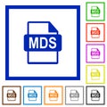 MDS file format flat framed icons