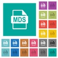 MDS file format square flat multi colored icons