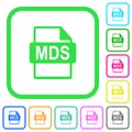 MDS file format vivid colored flat icons icons