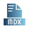 MDX document file text icons, with a touch of modern color gradations. Can be used for websites, UI and mobile apps Royalty Free Stock Photo