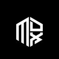 MDX logo MDX icon MDX monogram MDX letter minimalist Circle flat Unique modern abstract logo design Royalty Free Stock Photo