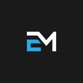 ME or EM Ã¢â¬Âabstract letters outstanding professional business awesome artistic branding company different colors illustration