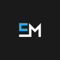 ME or EM Ã¢â¬Âabstract letters outstanding professional business awesome artistic branding company different colors illustration