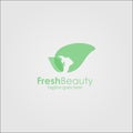 Green Fresh Beuaty Logo Design Template
