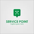Service Otomotive Point Logo Design Template Royalty Free Stock Photo