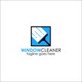 Window Cleaner logo design template Royalty Free Stock Photo