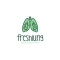Fresh Lung logo design template Royalty Free Stock Photo
