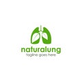 Natural Lung logo design template Royalty Free Stock Photo