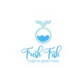 Fresh Fish logo design template Royalty Free Stock Photo