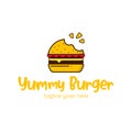 Yummy Burger logo design template