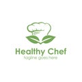 Healthy Chef logo design template Royalty Free Stock Photo