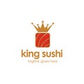 King Sushi logo design template