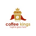 Coffee King logo design template