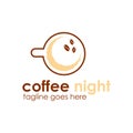 Coffee Night logo design template Royalty Free Stock Photo