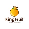 King Fruit logo design template with