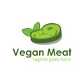 Vegan Meat logo design template