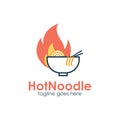 Hot Noodle logo design template Royalty Free Stock Photo