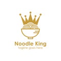 Noodle King logo design template Royalty Free Stock Photo