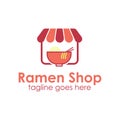 Ramen Shop logo design template Royalty Free Stock Photo