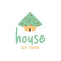 House Ice Cream logo design template Royalty Free Stock Photo